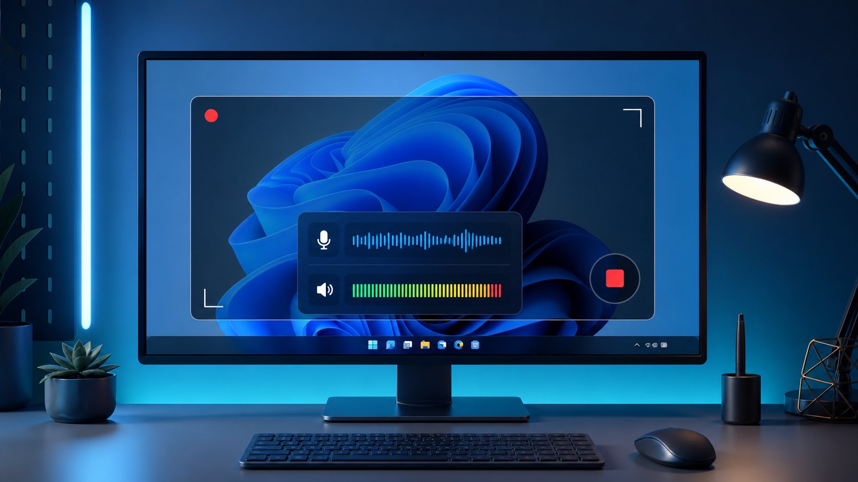 Recording the Windows 11 screen with microphone and system audio